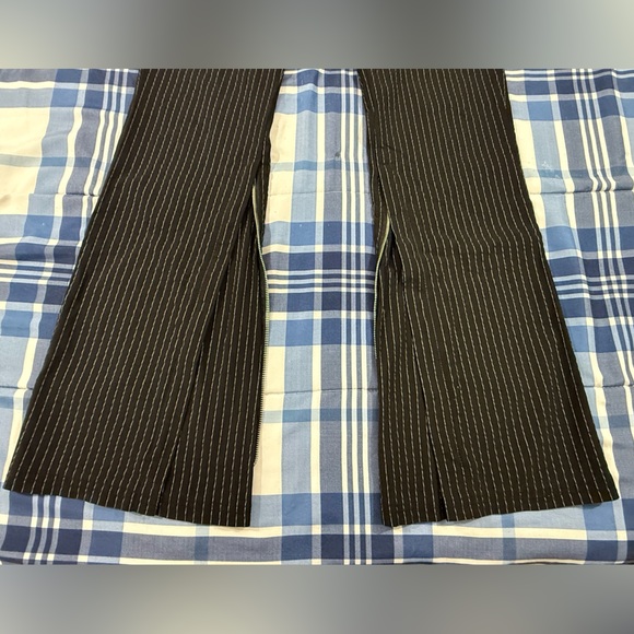 Lip Service Pinstripe Flare Pants Ankle Zip Sz34 Women’s - Picture 3 of 12